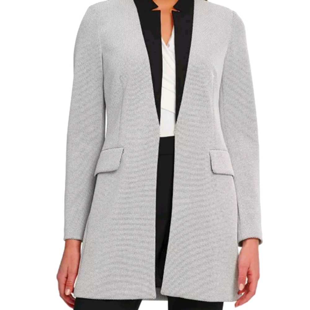 DKNY Contrast Collar Topper Jacket